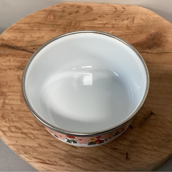 “3/$15” - “Merry Christmas To You” - Metal & Enamel Coated Snowman Themed Bowl - Picture 6 of 10